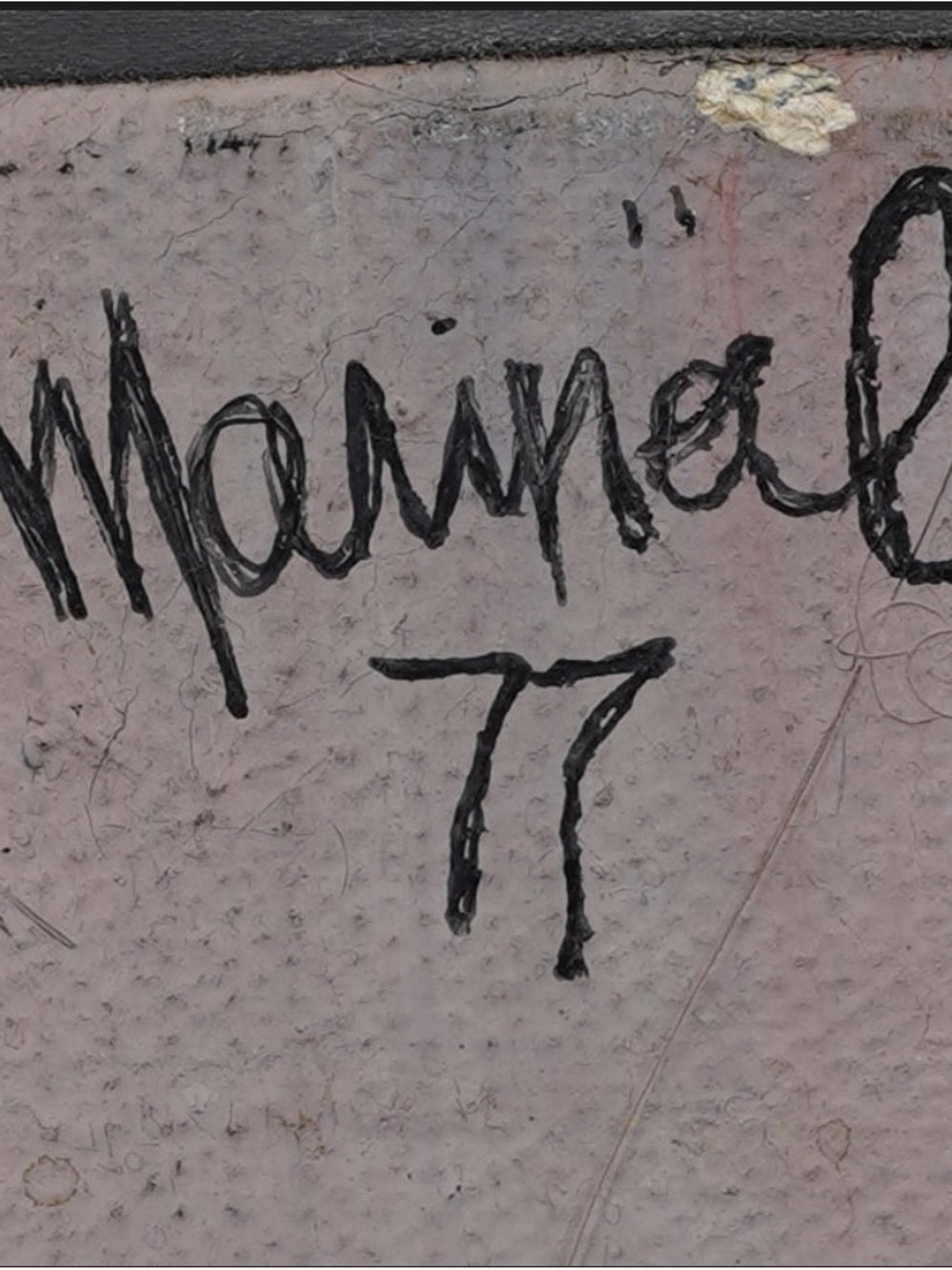 1977 Abstract Expressionist Mixed Media Painting – Signed - Picture 4 of 5